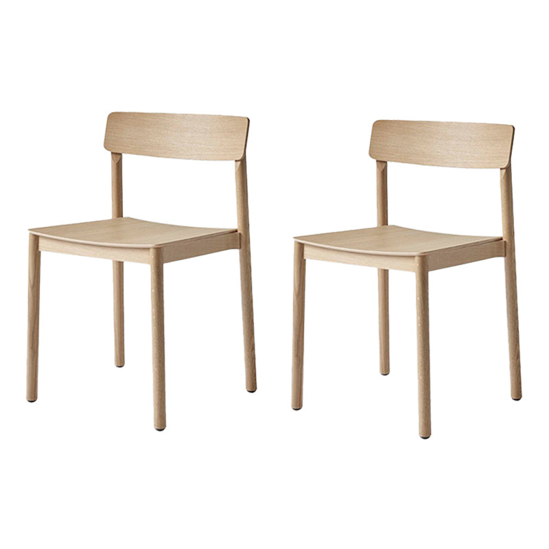 Modern Style Chairs Armless Dining Chairs with Wooden Legs for Kitchen