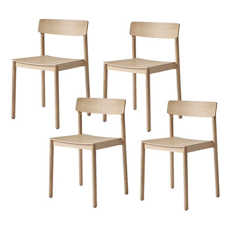 Modern Style Chairs Armless Dining Chairs with Wooden Legs for Kitchen