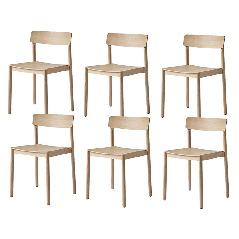 Modern Style Chairs Armless Dining Chairs with Wooden Legs for Kitchen