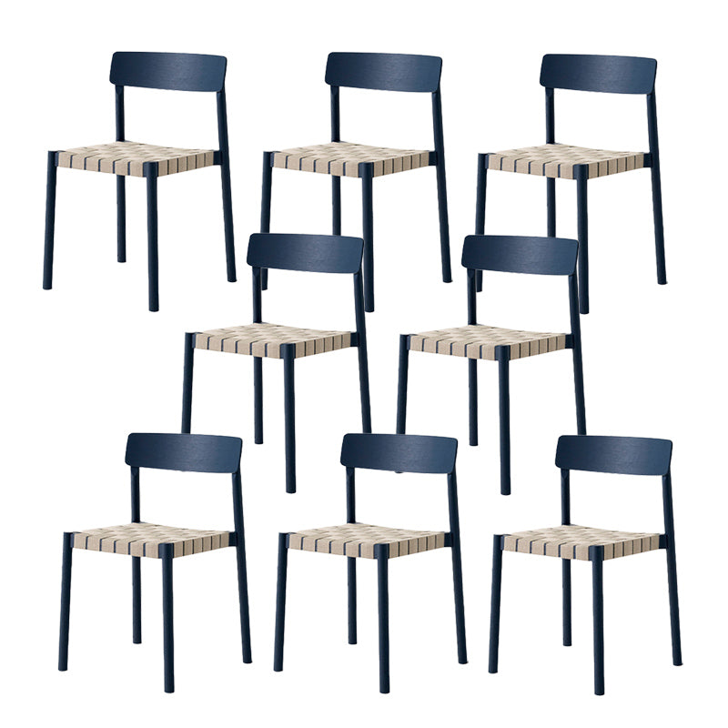 Modern Style Chairs Armless Dining Chairs with Wooden Legs for Kitchen