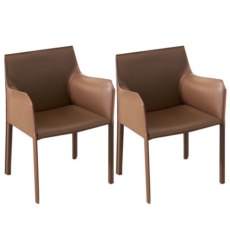 Faux Leather Dining Chairs Upholstered Modern Dining Arm Chair