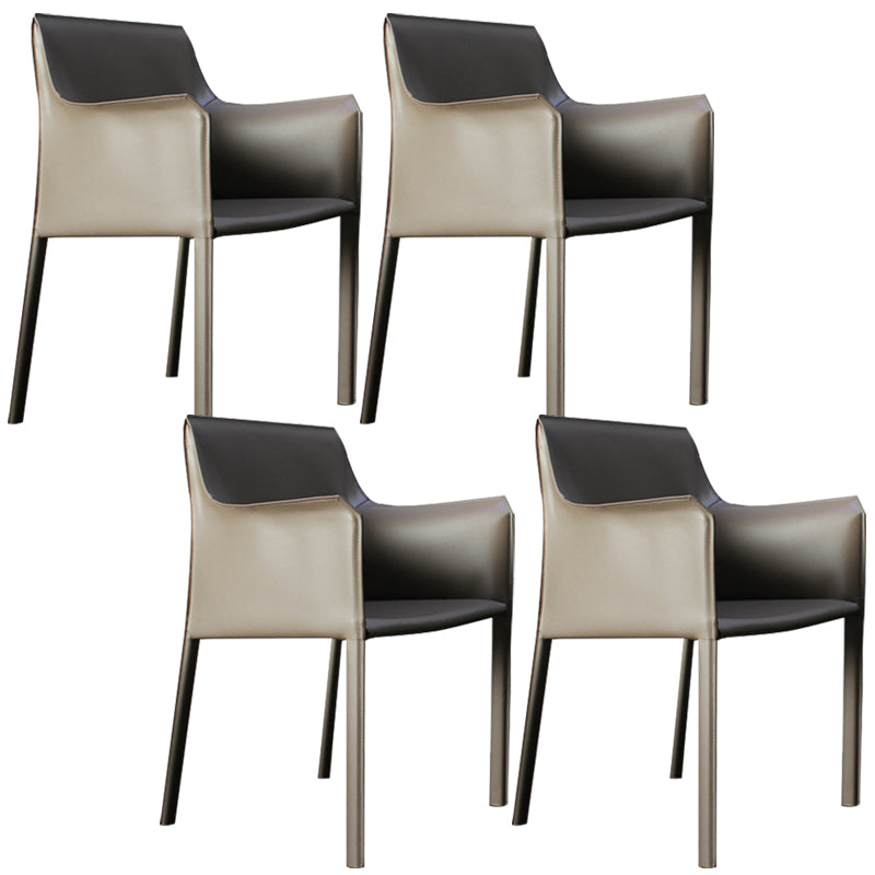 Faux Leather Dining Chairs Upholstered Modern Dining Arm Chair