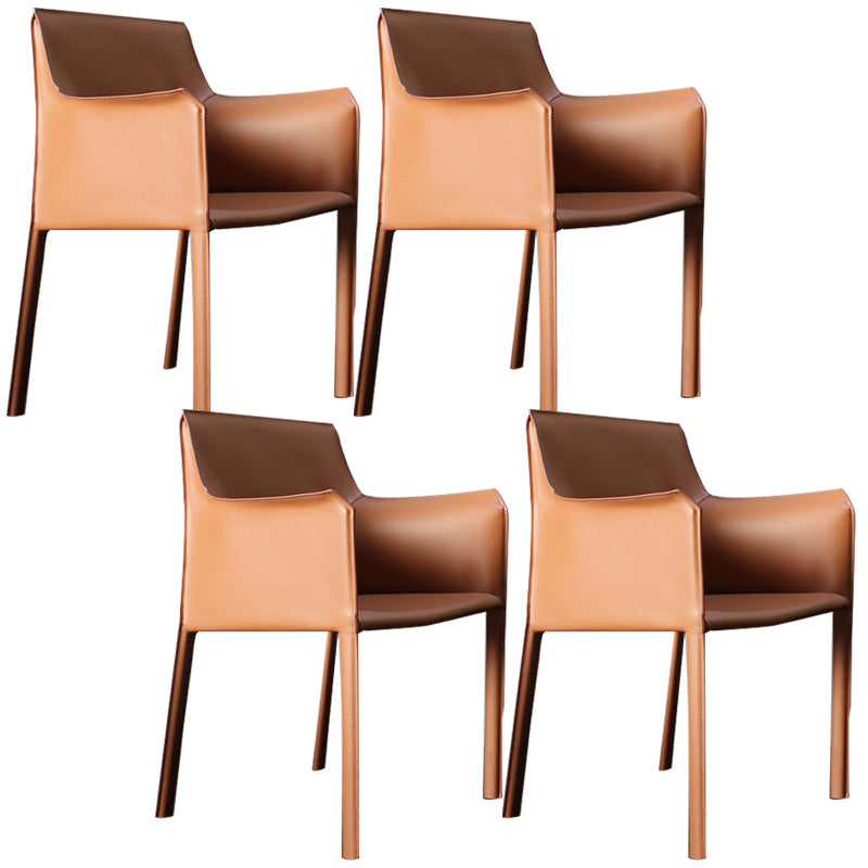 Faux Leather Dining Chairs Upholstered Modern Dining Arm Chair
