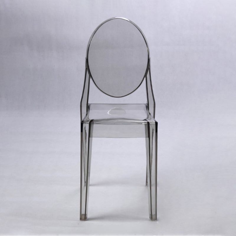 Nordic Open Back Side Chair Plastic Indoor Armless Chair for Dining Room Bedroom