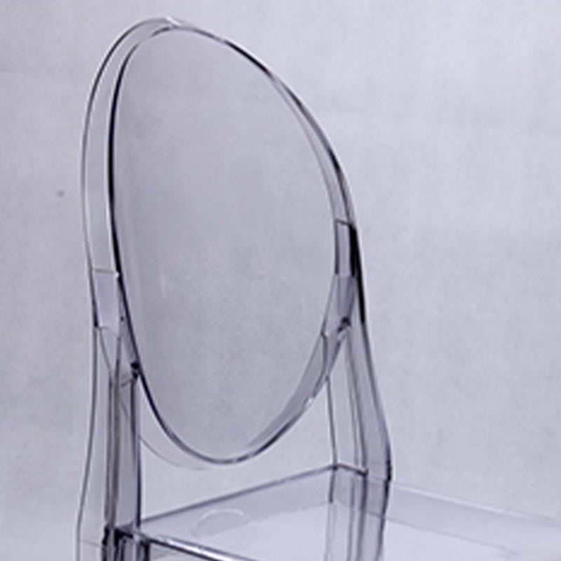 Nordic Open Back Side Chair Plastic Indoor Armless Chair for Dining Room Bedroom