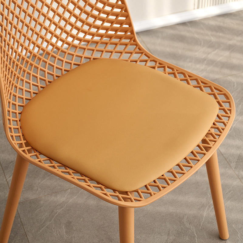 Nordic Cross Back Side Chair Plastic Indoor Chair for Dining Room Bedroom