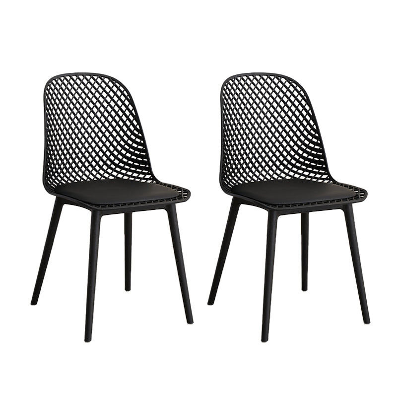 Nordic Cross Back Side Chair Plastic Indoor Chair for Dining Room Bedroom