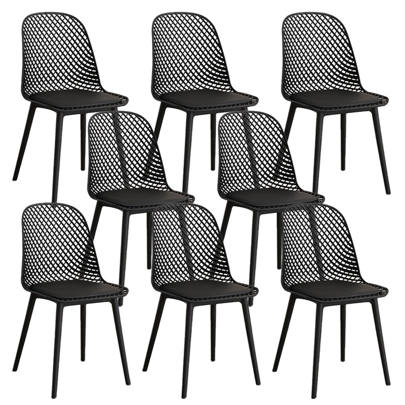 Nordic Cross Back Side Chair Plastic Indoor Chair for Dining Room Bedroom