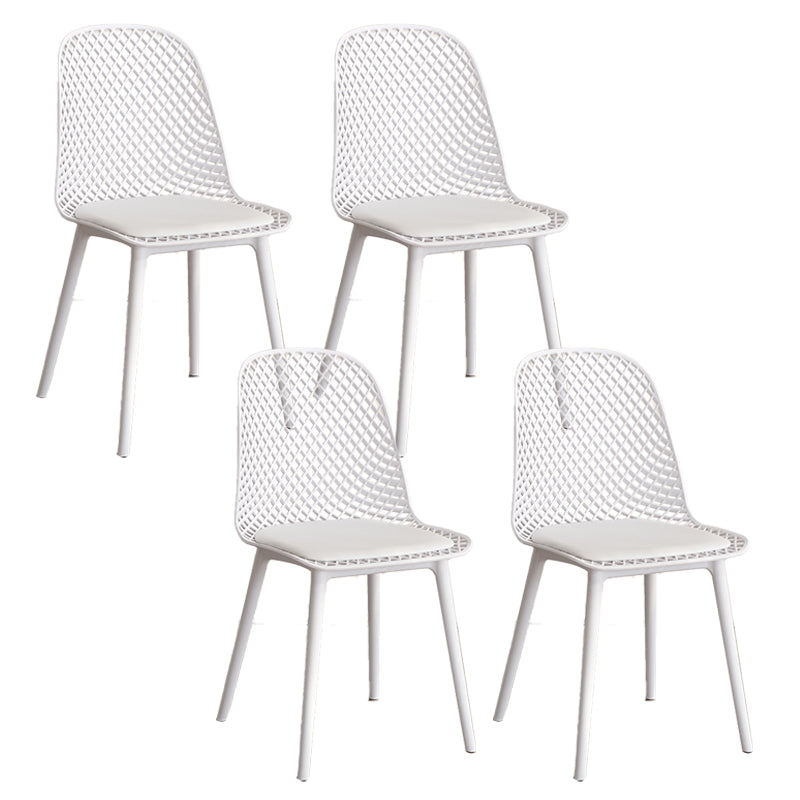 Nordic Cross Back Side Chair Plastic Indoor Chair for Dining Room Bedroom