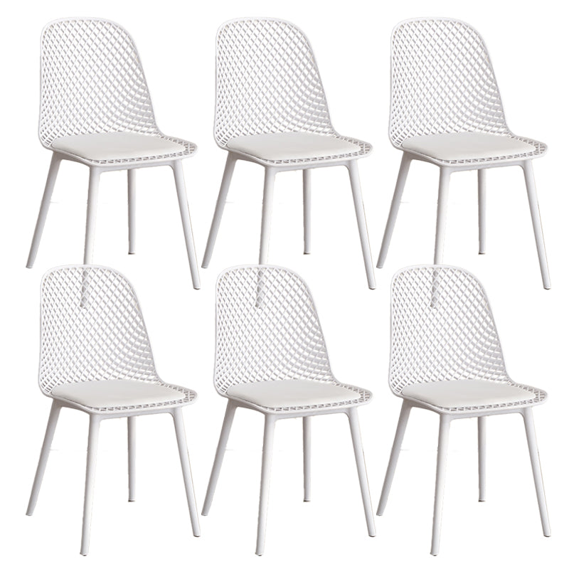 Nordic Cross Back Side Chair Plastic Indoor Chair for Dining Room Bedroom