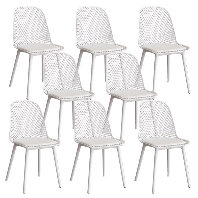 Nordic Cross Back Side Chair Plastic Indoor Chair for Dining Room Bedroom