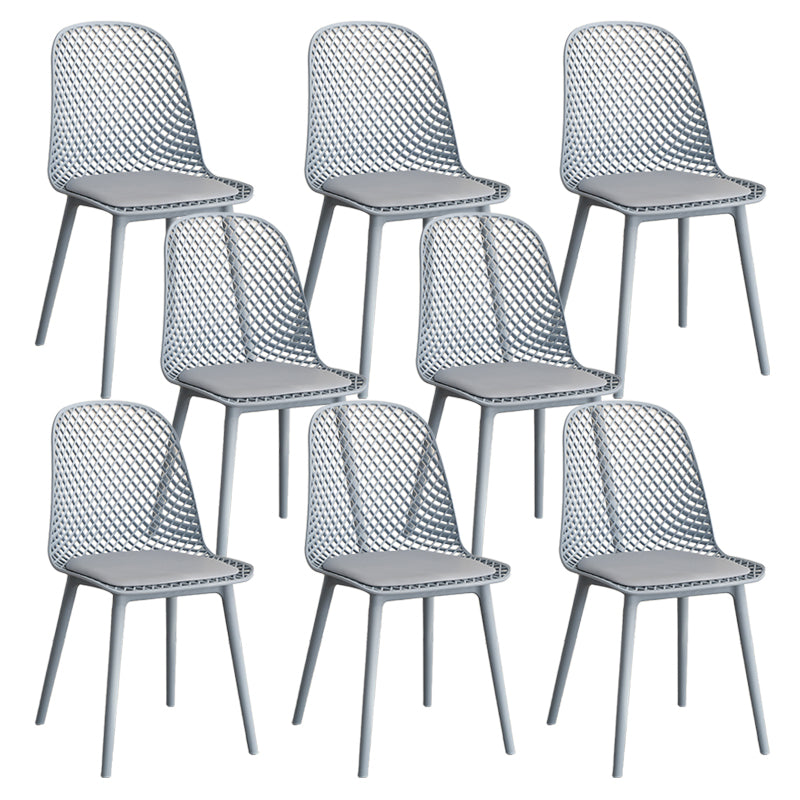Nordic Cross Back Side Chair Plastic Indoor Chair for Dining Room Bedroom