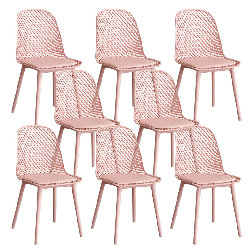 Nordic Cross Back Side Chair Plastic Indoor Chair for Dining Room Bedroom