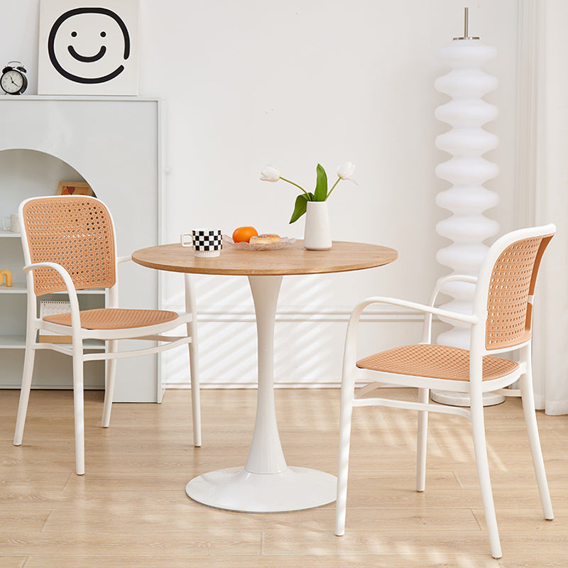 Nordic Open Back Side Chair Plastic Indoor Chair for Dining Room Bedroom