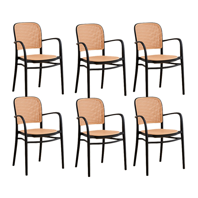 Nordic Open Back Side Chair Plastic Indoor Chair for Dining Room Bedroom