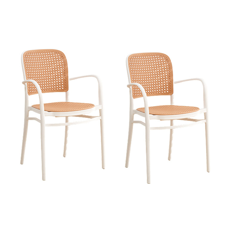 Nordic Open Back Side Chair Plastic Indoor Chair for Dining Room Bedroom