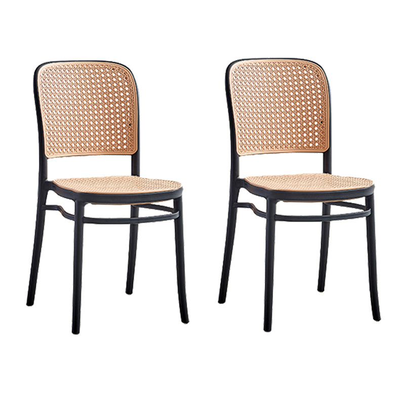 Nordic Open Back Side Chair Plastic Indoor Chair for Dining Room Bedroom