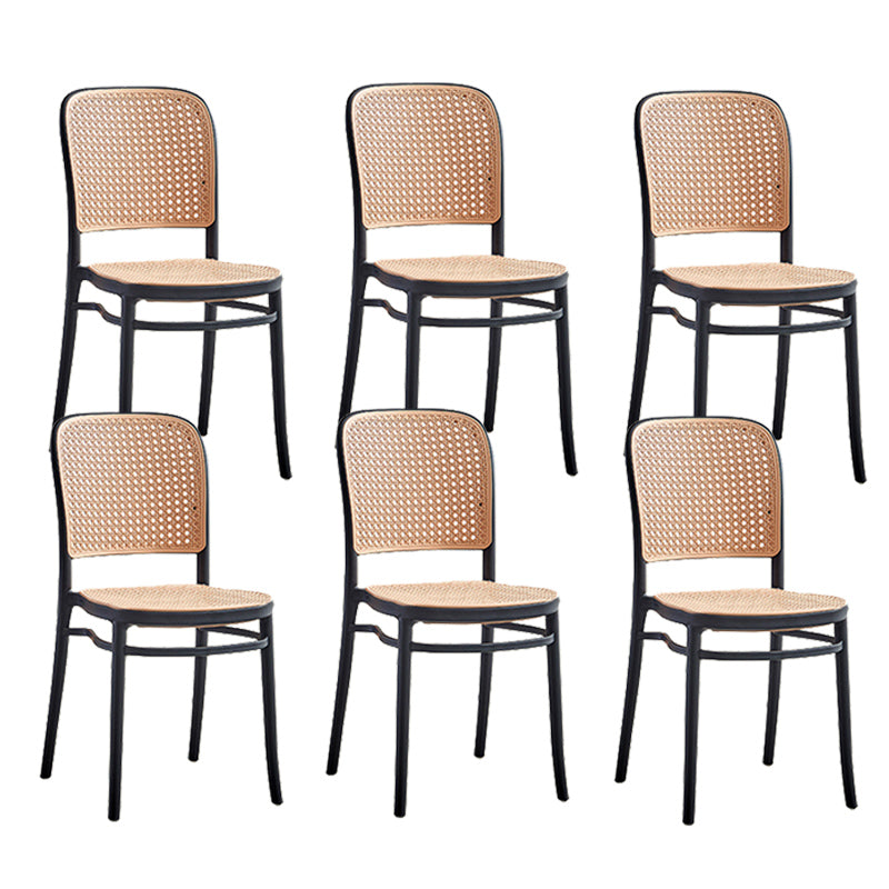 Nordic Open Back Side Chair Plastic Indoor Chair for Dining Room Bedroom
