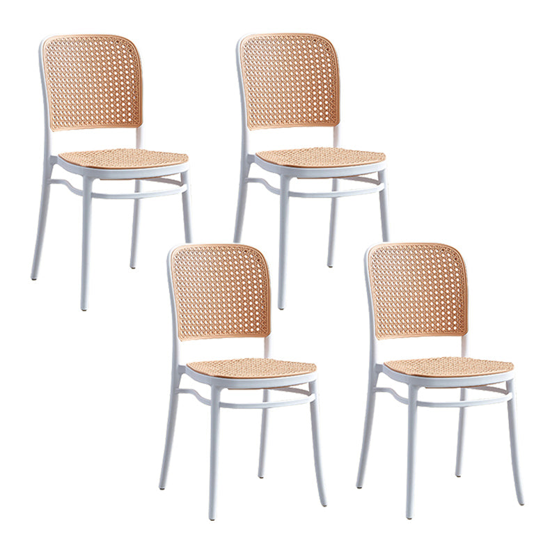Nordic Open Back Side Chair Plastic Indoor Chair for Dining Room Bedroom