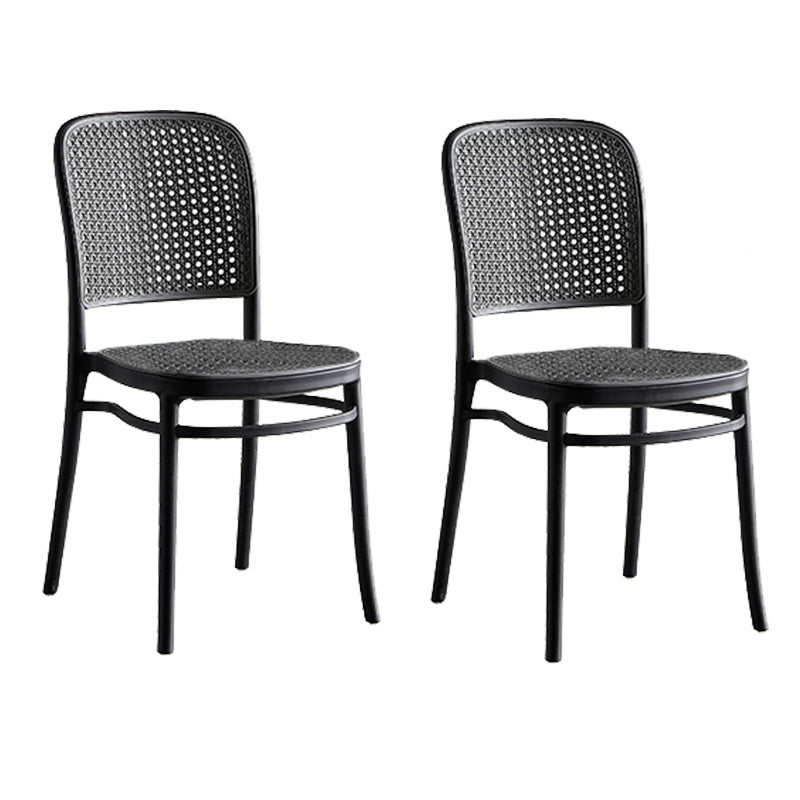 Nordic Open Back Side Chair Plastic Indoor Chair for Dining Room Bedroom