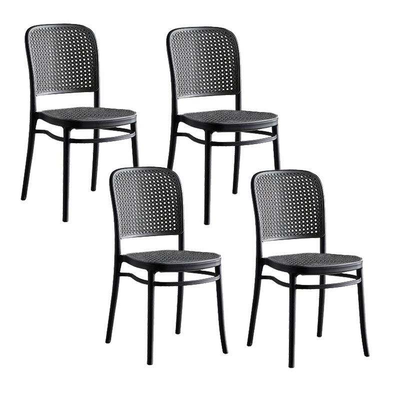 Nordic Open Back Side Chair Plastic Indoor Chair for Dining Room Bedroom