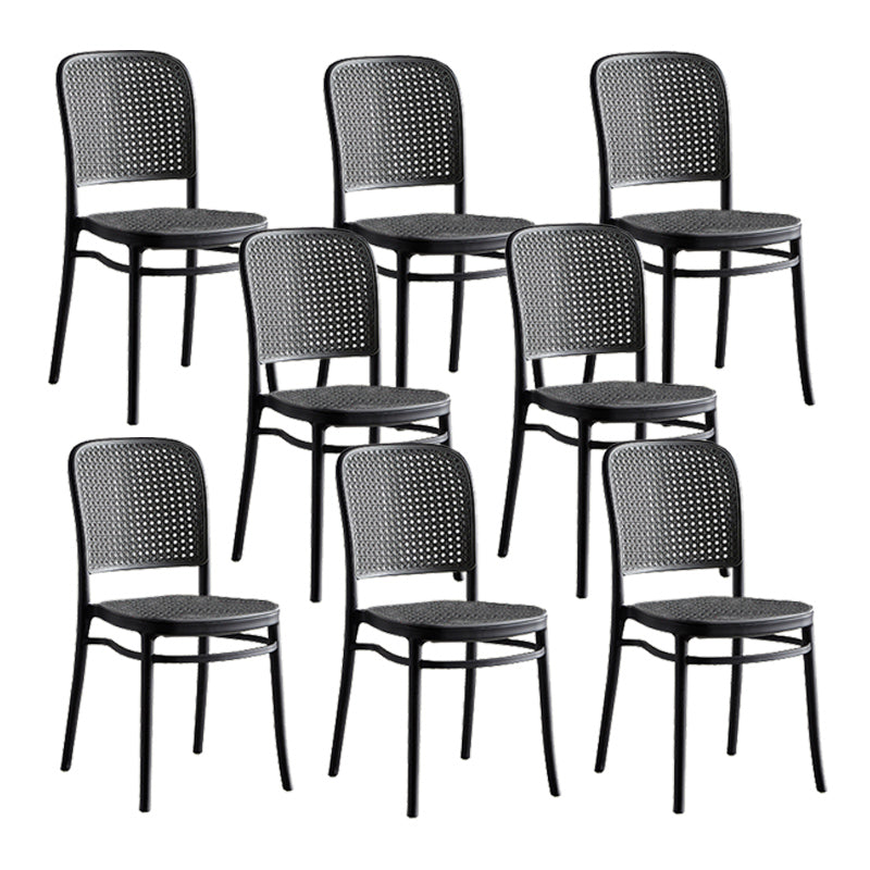 Nordic Open Back Side Chair Plastic Indoor Chair for Dining Room Bedroom