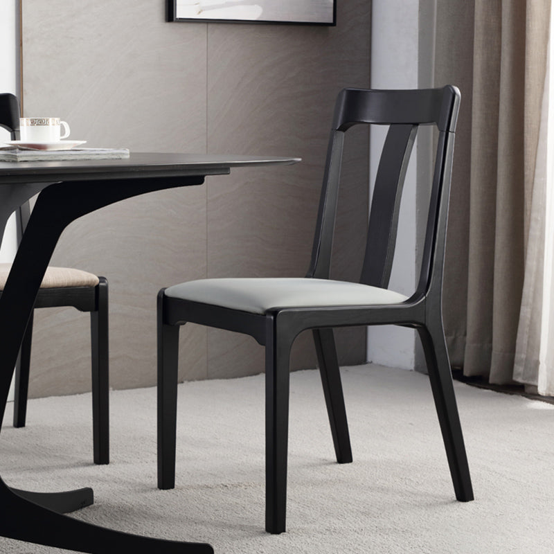 Industrial Black Dining Side Chair Upholstered Side Chair for Home