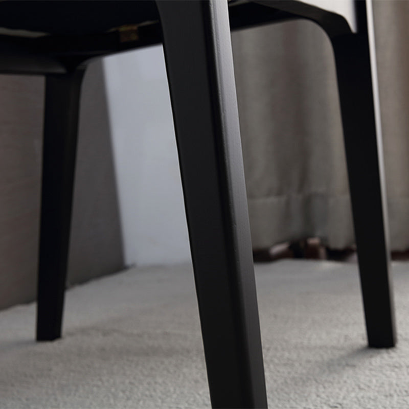 Industrial Black Dining Side Chair Upholstered Side Chair for Home