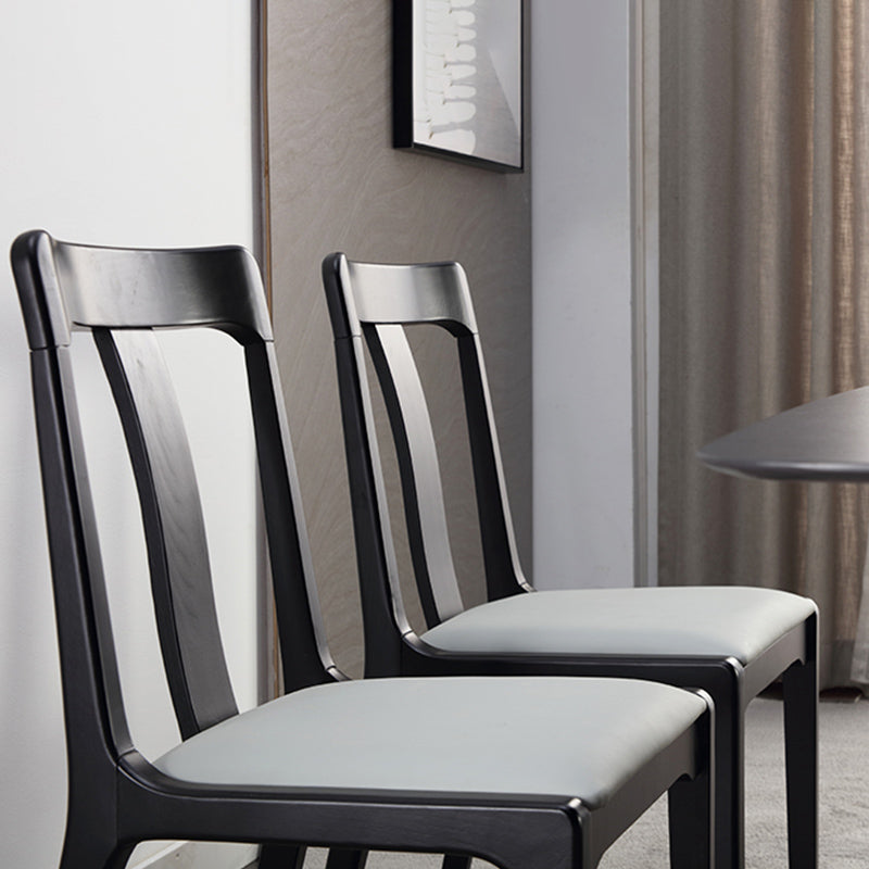 Industrial Black Dining Side Chair Upholstered Side Chair for Home