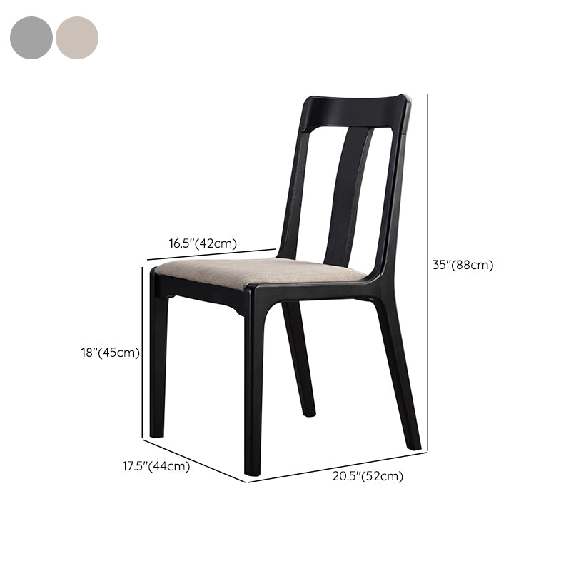 Industrial Black Dining Side Chair Upholstered Side Chair for Home