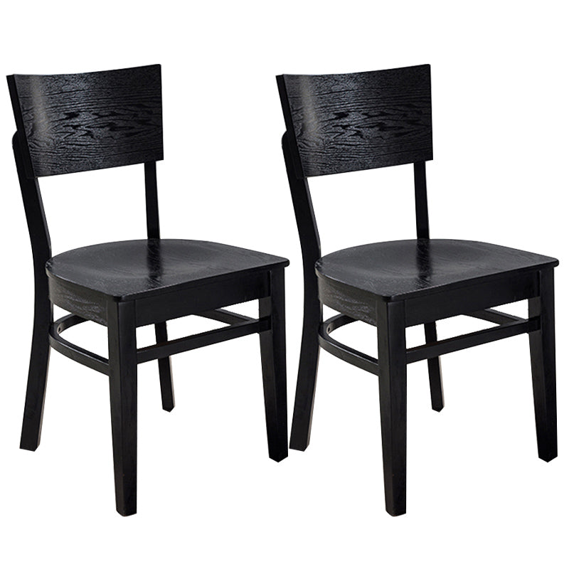 Industrial Armless Dining Chairs Solid Wood Dining Side Chair