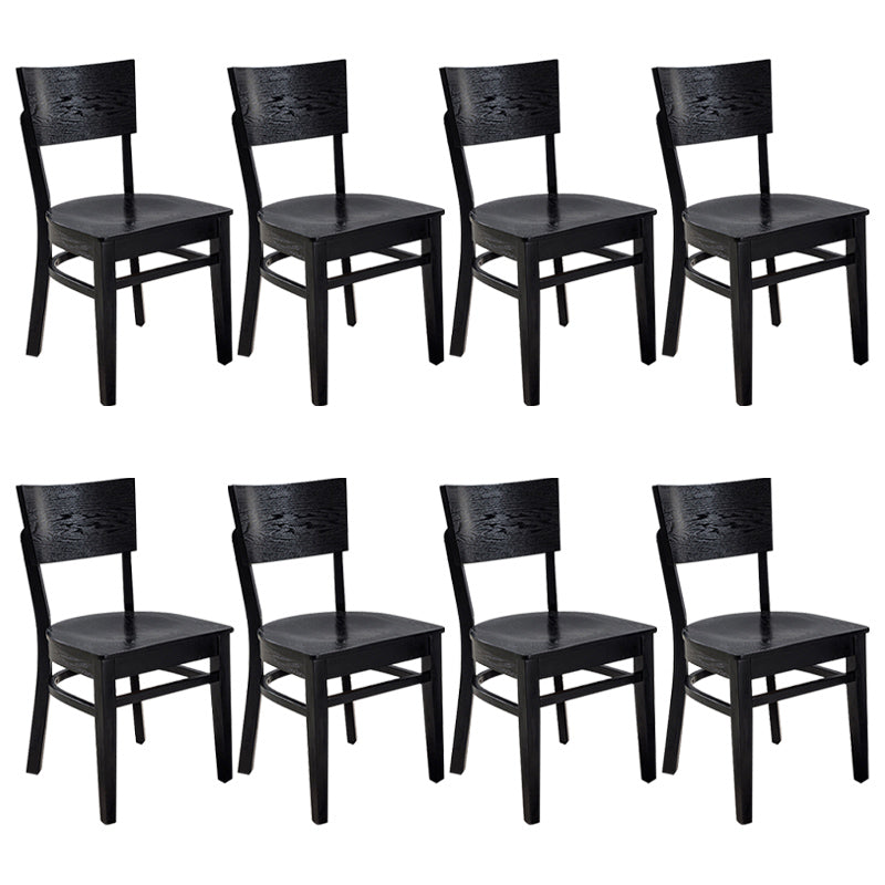 Industrial Armless Dining Chairs Solid Wood Dining Side Chair