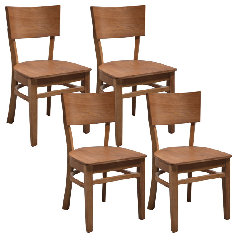 Industrial Armless Dining Chairs Solid Wood Dining Side Chair