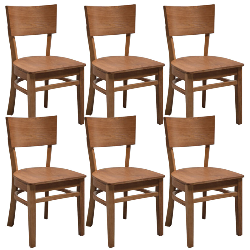 Industrial Armless Dining Chairs Solid Wood Dining Side Chair