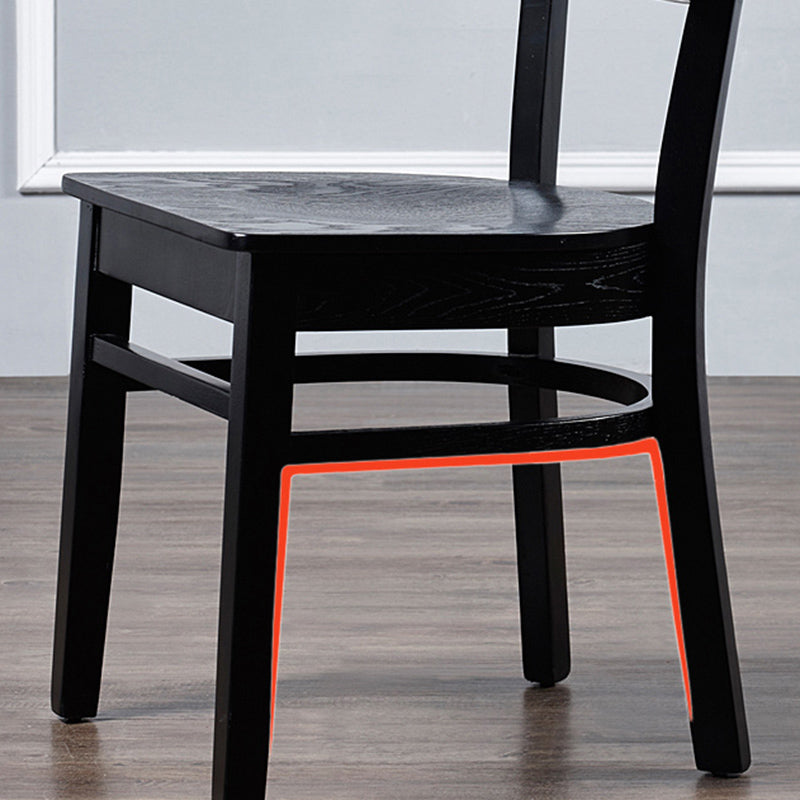 Industrial Armless Dining Chairs Solid Wood Dining Side Chair