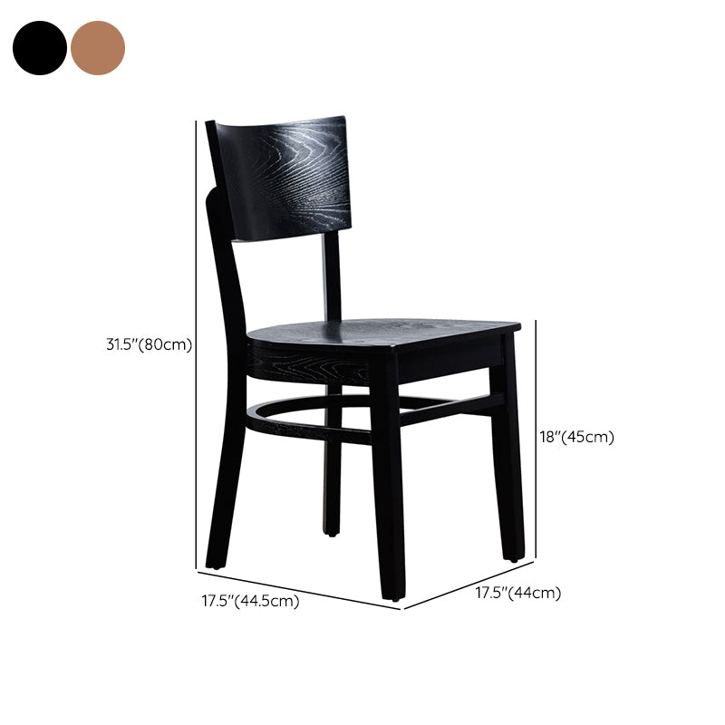 Industrial Armless Dining Chairs Solid Wood Dining Side Chair