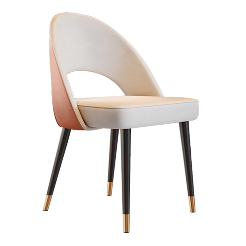 Open Back Armless Dining Chairs Glam Style Home Dining Side Chair