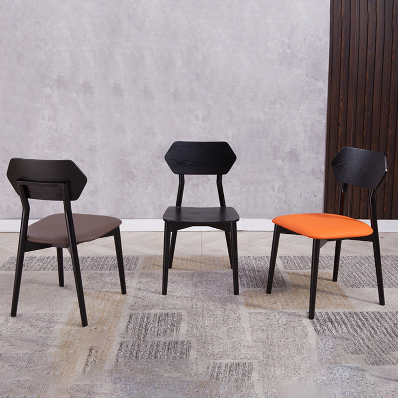 Open Back Dining Accent Chair Industrial Armless Dining Chairs