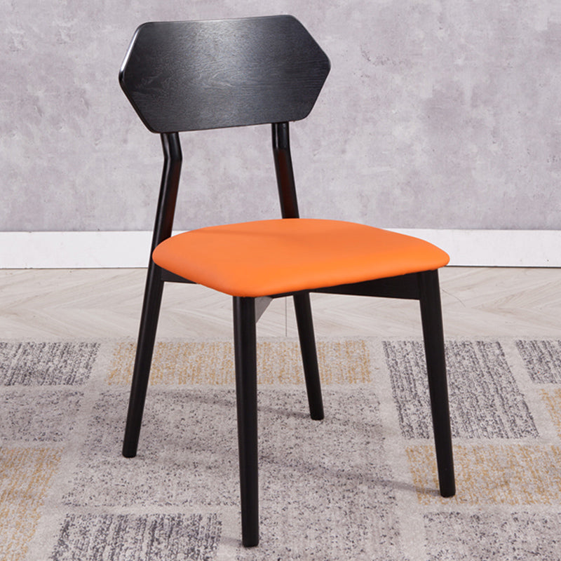 Open Back Dining Accent Chair Industrial Armless Dining Chairs