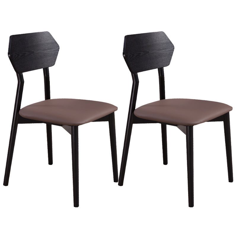 Open Back Dining Accent Chair Industrial Armless Dining Chairs