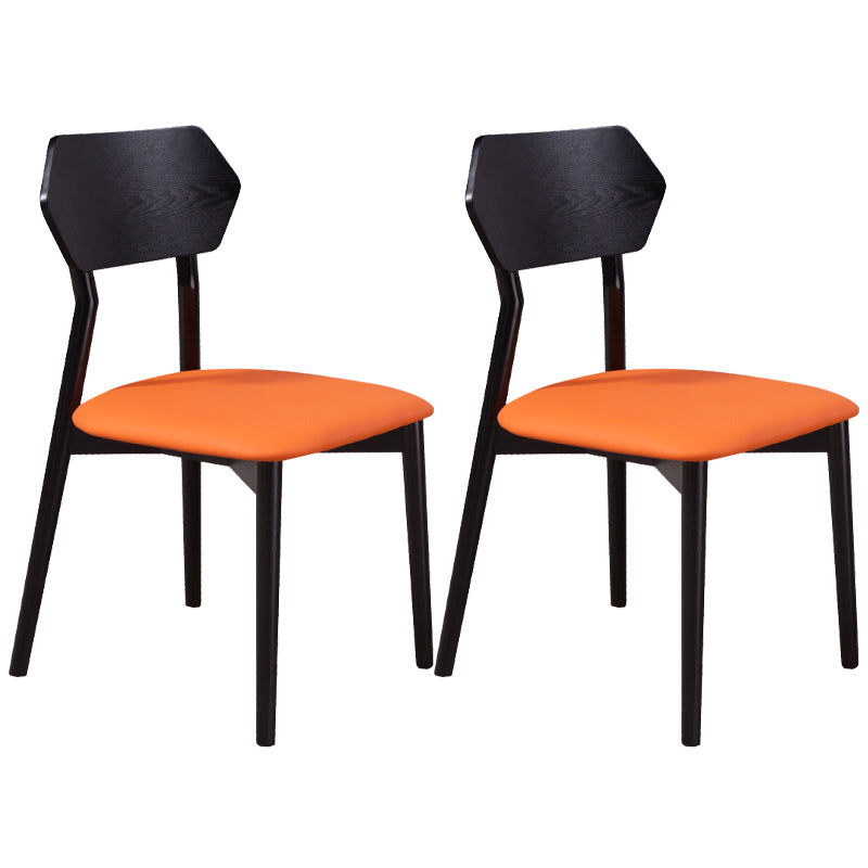 Open Back Dining Accent Chair Industrial Armless Dining Chairs