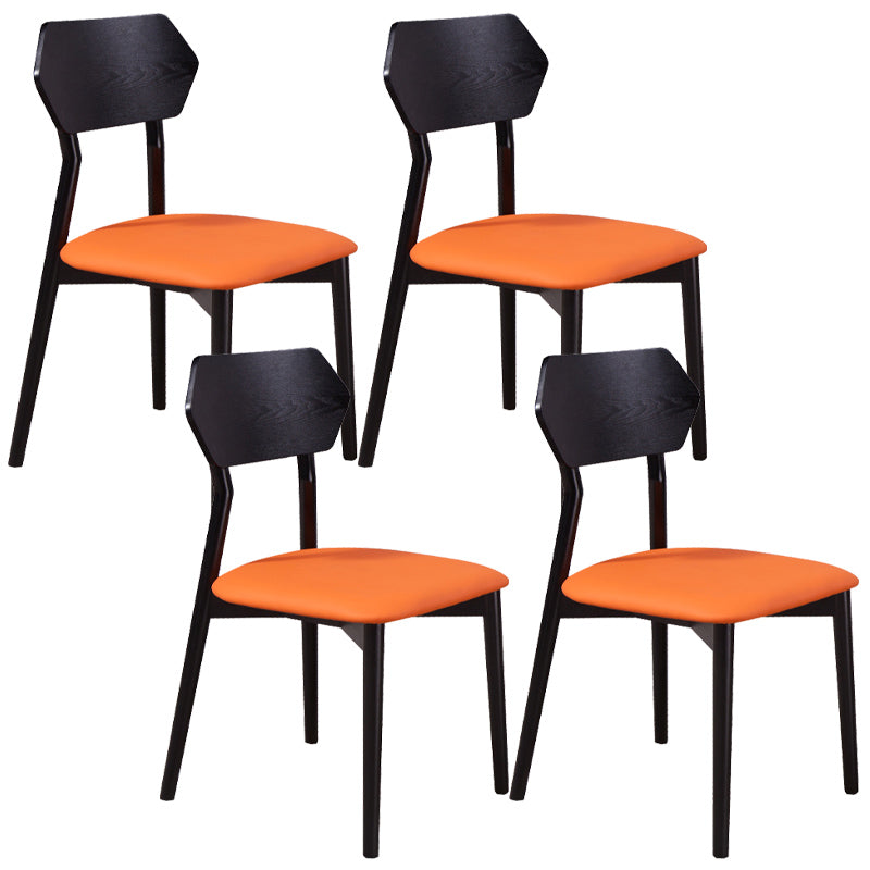 Open Back Dining Accent Chair Industrial Armless Dining Chairs