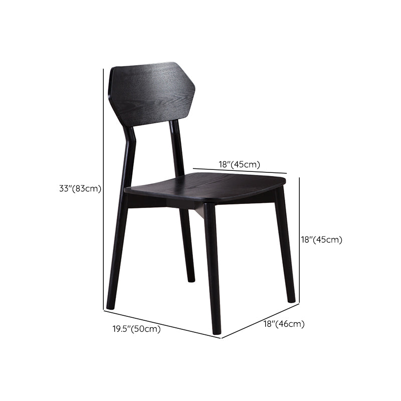 Open Back Dining Accent Chair Industrial Armless Dining Chairs