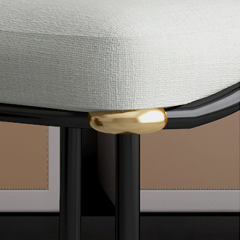 Industrial Style Home Side Chair Upholstered Dining Chair with Metal Leg