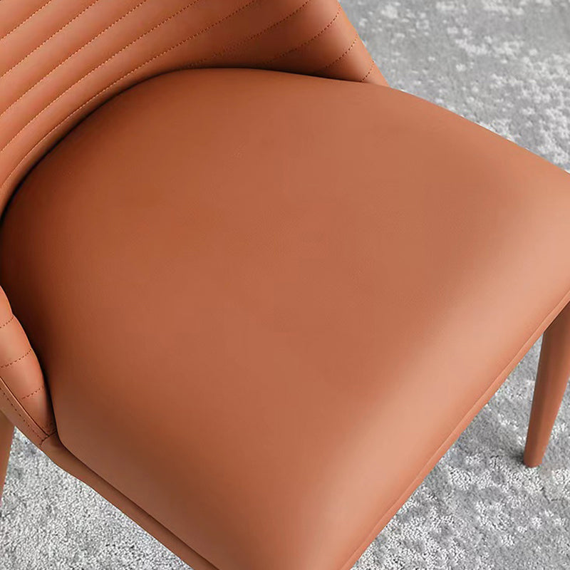 Modern Armless Dining Chairs Upholstered Low Back Side Chair