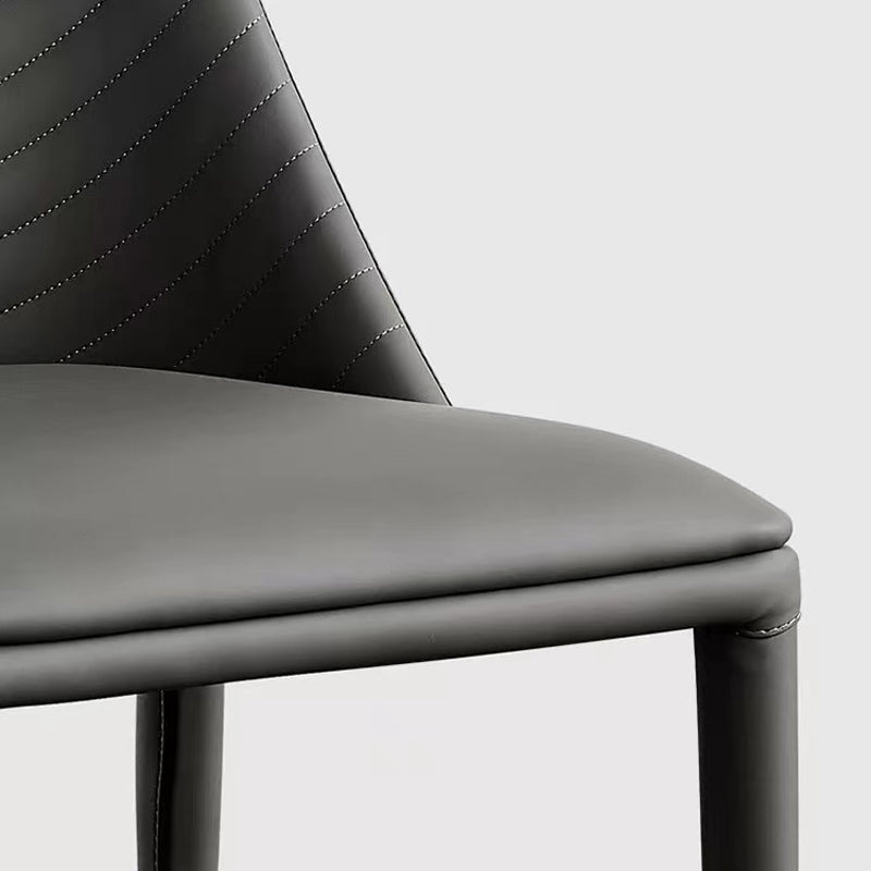 Modern Armless Dining Chairs Upholstered Low Back Side Chair