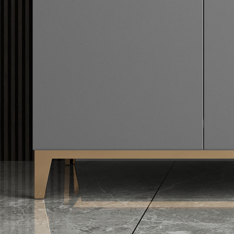 4 Drawer Buffet Sideboard Engineered Wood and Stone Sideboard Table