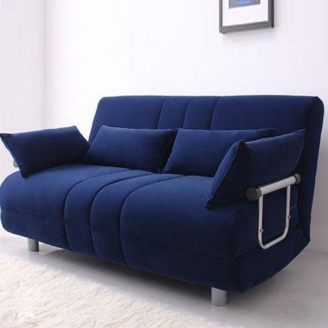 Polyester Blend Contemporary Sofa Bed with Square Arm Pillow Included