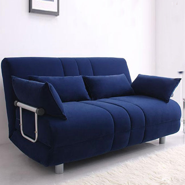 Polyester Blend Contemporary Sofa Bed with Square Arm Pillow Included