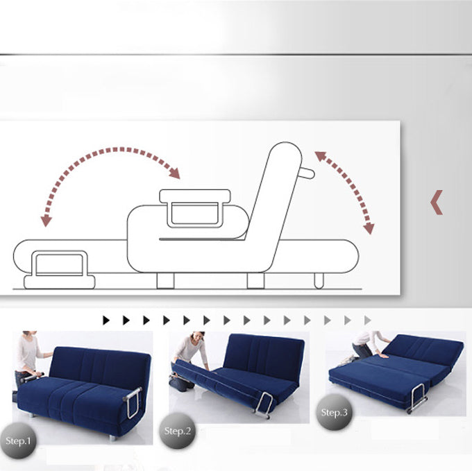 Polyester Blend Contemporary Sofa Bed with Square Arm Pillow Included